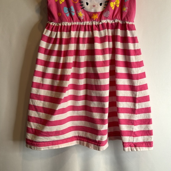 💜3/$15 Hello Kitty Pink and White Striped Dress - Picture 4 of 7